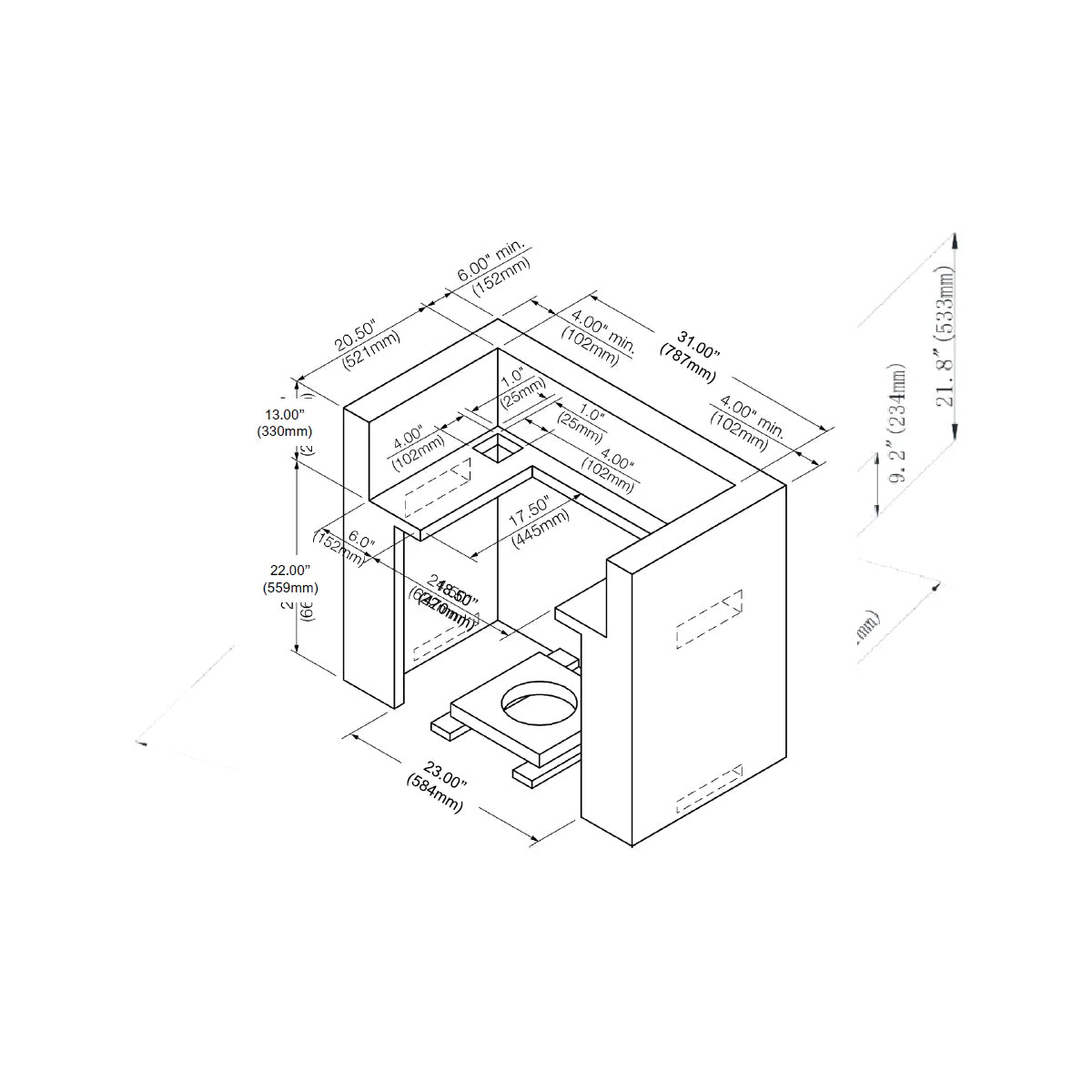 Asador de gas empotrable 5 quemadores SPIRE 3050R 30 pulg.