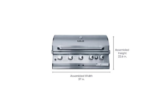 Asador empotrable de 4 quemadores DURO 37" con rosticero