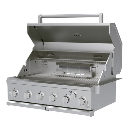 Asador de gas empotrable 6 quemadores SPIRE 3660R 36 pulg.