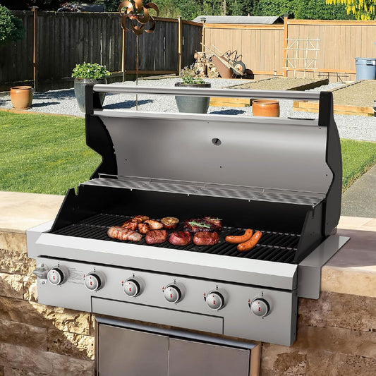 Asador Parrilla de gas 6 quemadores BRAND MAN 40 pulgadas