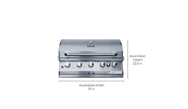 Asador empotrable de 4 quemadores DURO 37" con rosticero
