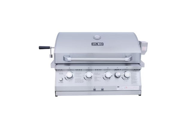 Asador empotrable de cuatro quemadores DURO 30" con rosticero