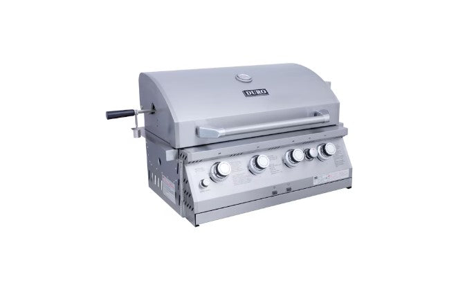 Asador empotrable de cuatro quemadores DURO 30" con rosticero